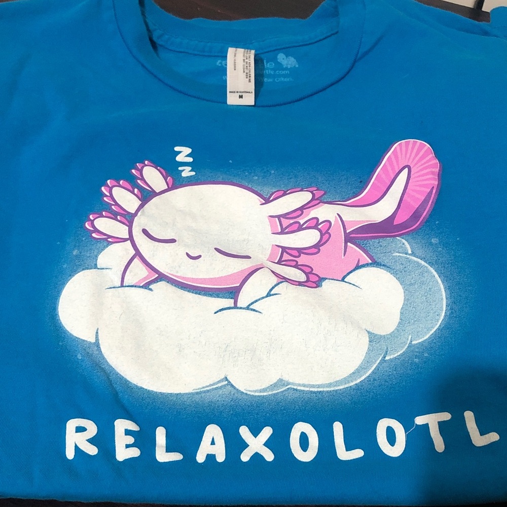 Blue Relaxolotl Short Sleeve Tee